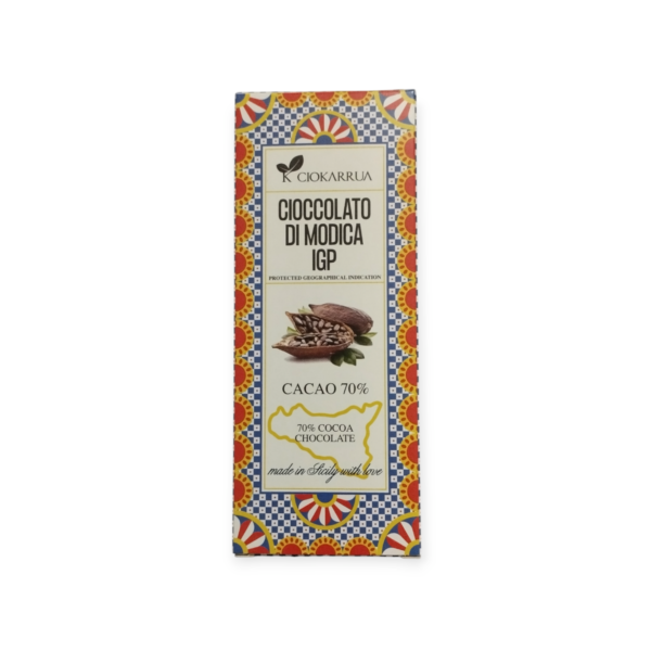 Cioccolato di Modica IGP con CACAO 70% gr. 80
