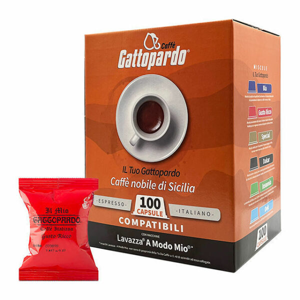 GATTOPARDO GUSTO RICCO capsule compatibili A MODO MIO pz.100